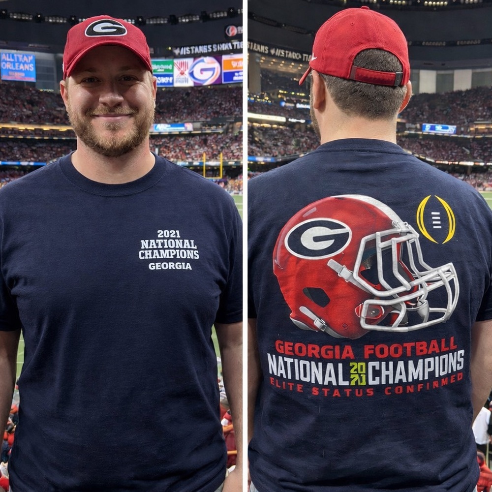 Georgia Bulldogs National Championship Tee Shirt New Black Playoff Football